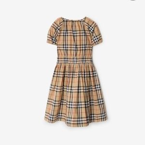 Burberry Beige Plaid Kids Dress